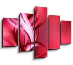 Obraz 5D ptidln - 150 x 100 cm F_GB88531089 - abstract art red waves background