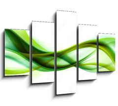 Obraz 5D ptidln - 150 x 100 cm F_GB89102505 - abstract green wave background