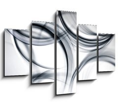 Obraz 5D ptidln - 150 x 100 cm F_GB89214074 - gray chaos modern wave background