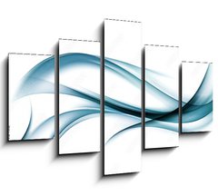 Obraz 5D ptidln - 150 x 100 cm F_GB89362452 - abstract blue awesome waves background
