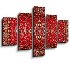 Obraz   Old Persian carpet with pattern. top view, 150 x 100 cm