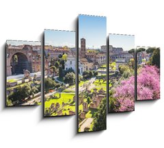 Obraz 5D ptidln - 150 x 100 cm F_GB90731336 - The aerial view of Roman Forum in Rome, Italy