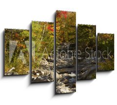 Obraz 5D ptidln - 150 x 100 cm F_GB93409854 - The Baker River flows through fall foliage, Warren, New Hampshir