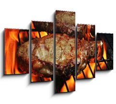 Obraz ptidln 5D - 150 x 100 cm F_GB9960403 - Grilled Steaks - Grilovan steaky