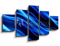 Obraz 5D ptidln - 125 x 70 cm F_GS100723342 - Art Abstract Blue Glow Wave Design Background