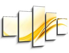Obraz 5D ptidln - 125 x 70 cm F_GS100723495 - Awesome Abstract Yellow Wave Design