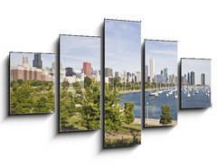 Obraz ptidln 5D - 125 x 70 cm F_GS10087749 - Panorama of Chicago and Lake Michigan