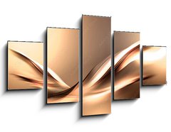 Obraz 5D ptidln - 125 x 70 cm F_GS101221018 - Abstract beautiful motion gold fractal like a bird background.Modern bright digital illustration.