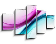 Obraz 5D ptidln - 125 x 70 cm F_GS103023658 - Abstract Blue Purple Wave Background Design
