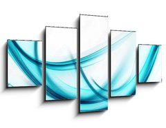 Obraz 5D ptidln - 125 x 70 cm F_GS104192580 - Abstract Blue Wave Background Design