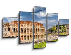 Obraz 5D ptidln - 125 x 70 cm F_GS107807294 - Panoramic view of the Colosseum and Arch of Constantine, Rome