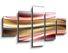 Obraz 5D ptidln - 125 x 70 cm F_GS109610245 - Modern Shiny Abstract Wave Design