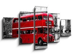 Obraz 5D ptidln - 125 x 70 cm F_GS122358644 - Londons iconic double decker bus.