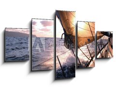 Obraz 5D ptidln - 125 x 70 cm F_GS122844 - sailing to the sunrise - plachtn na vchod slunce