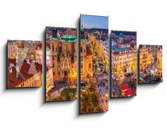 Obraz 5D ptidln - 125 x 70 cm F_GS123780086 - Panorama of Old Town of Prague at Christmas time.
