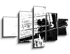 Obraz ptidln 5D - 125 x 70 cm F_GS13034930 - An abstract paint splatter frame in black and white - Abstraktn barvy postkn rmu v ern a bl