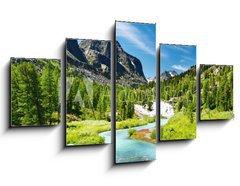Obraz 5D ptidln - 125 x 70 cm F_GS13388404 - Mountain view - Horsk vhled