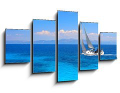 Obraz 5D ptidln - 125 x 70 cm F_GS14821567 - Sailing yacht - Plachetn jachta