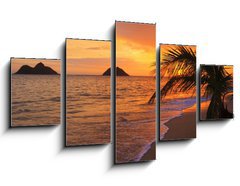 Obraz ptidln 5D - 125 x 70 cm F_GS15507041 - Pacific sunrise at Lanikai beach in Hawaii