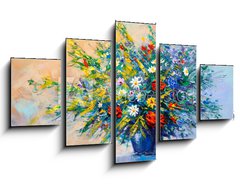 Obraz 5D ptidln - 125 x 70 cm F_GS163278851 - Oil painting flowers
