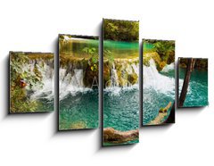 Obraz ptidln 5D - 125 x 70 cm F_GS16639493 - Plitvice lakes in Croatia - Plitvick jezera v Chorvatsku