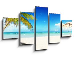 Obraz 5D ptidln - 125 x 70 cm F_GS166899372 - Sonnenliegen am Strand