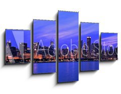 Obraz ptidln 5D - 125 x 70 cm F_GS16836414 - XXL - Famous Chicago Panorama
