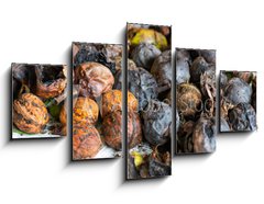 Obraz 5D ptidln - 125 x 70 cm F_GS171137304 - walnuts immediately after harvesting before cleaning