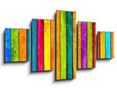 Obraz 5D ptidln - 125 x 70 cm F_GS17494460 - Colorful Wood Planks Background