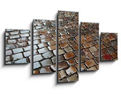 Obraz 5D ptidln - 125 x 70 cm F_GS176627639 - Wet Stone Pavement
