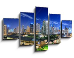Obraz 5D ptidln - 125 x 70 cm F_GS193892656 - Eleveted, night view of Makati, the business district of Metro Manila, Philippines