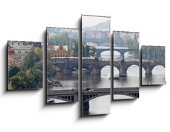 Obraz ptidln 5D - 125 x 70 cm F_GS19845883 - Prague bridges over the Vltava