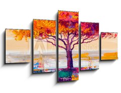 Obraz 5D ptidln - 125 x 70 cm F_GS213955813 - Tree oil painting, artistic background