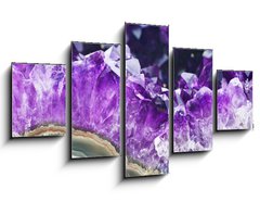 Obraz ptidln 5D - 125 x 70 cm F_GS21483665 - Amethyst druse over agate rock