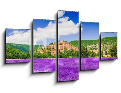 Obraz 5D ptidln - 125 x 70 cm F_GS215601674 - Banon hilltop village in Provence, France