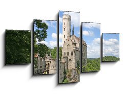 Obraz   Germany: Burg Lichtenstein, a fairy tale castle, 125 x 70 cm