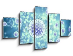 Obraz   3d rendering virus, bacteria, cell, 125 x 70 cm