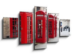 Obraz   Typical red London phone booth, 125 x 70 cm