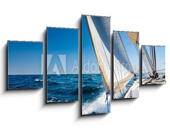 Obraz 5D ptidln - 125 x 70 cm F_GS229409051 - Sailing lboat at open sea in sunshine