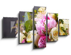 Obraz 5D ptidln - 125 x 70 cm F_GS236126710 - Composition with bouquet of freshly cut flowers