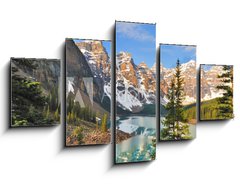 Obraz ptidln 5D - 125 x 70 cm F_GS23984590 - Moraine Lake Sunrise 2 - Moraine jezera Sunrise 2