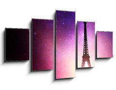Obraz ptidln 5D - 125 x 70 cm F_GS25509490 - Eifel Tower Milky Way - Paris (France) - Eifel Tower Mln drha