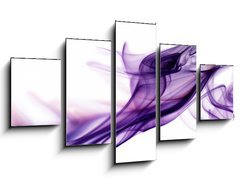 Obraz 5D ptidln - 125 x 70 cm F_GS26188999 - Purple smoke in white background