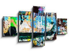 Obraz 5D ptidln - 125 x 70 cm F_GS284026983 - Abstract art with splashes of multicolor paint; as a fun; creative