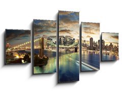 Obraz   Amazing New York cityscape  taken after sunset, 125 x 70 cm