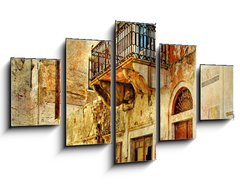 Obraz 5D ptidln - 125 x 70 cm F_GS31434138 - pictorial old streets of Greece