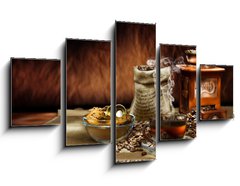 Obraz 5D ptidln - 125 x 70 cm F_GS31588621 - coffee composition - sloen kvy