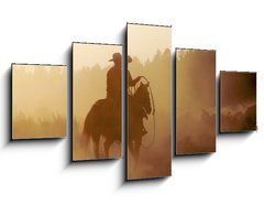 Obraz   cowboy in the desert, 125 x 70 cm