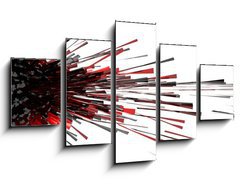 Obraz   3d abstract explosion red, 125 x 70 cm