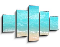 Obraz 5D ptidln - 125 x 70 cm F_GS33483218 - Caribbean turquoise beach perfect sea sunny day